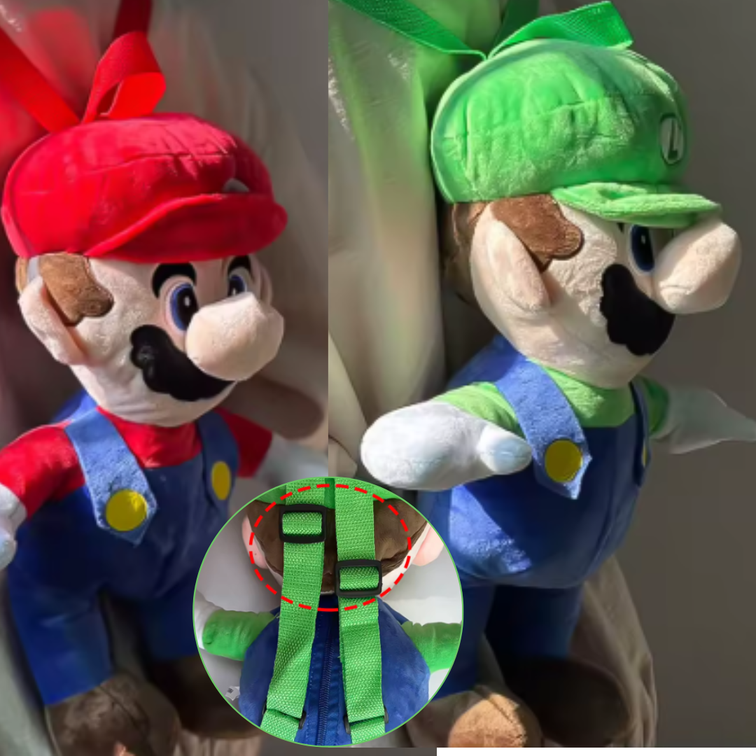 Breathing plush toy backpack