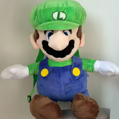 Breathing plush toy backpack